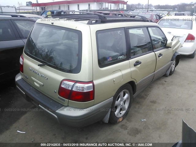 JF1SF65571H733363 - 2001 SUBARU FORESTER S GOLD photo 4