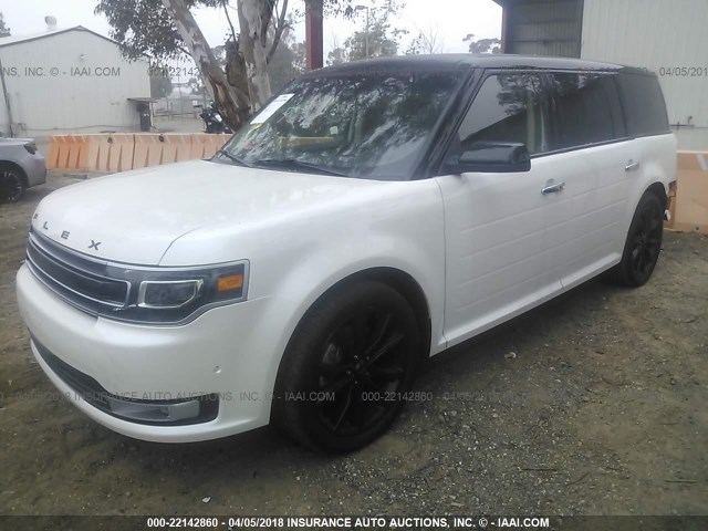 2FMGK5D8XHBA00437 - 2017 FORD FLEX LIMITED WHITE photo 2