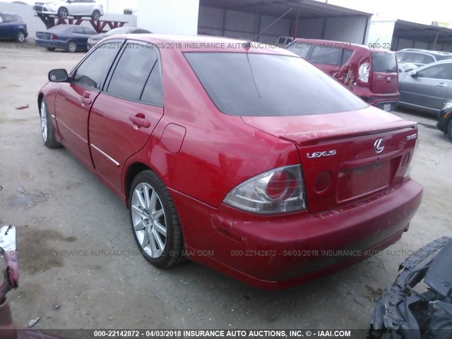 JTHBD192220044395 - 2002 LEXUS IS 300 RED photo 3