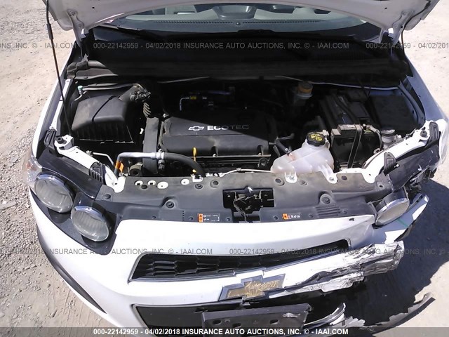 1G1JA5SHXC4135607 - 2012 CHEVROLET SONIC LS 白色 照片 10