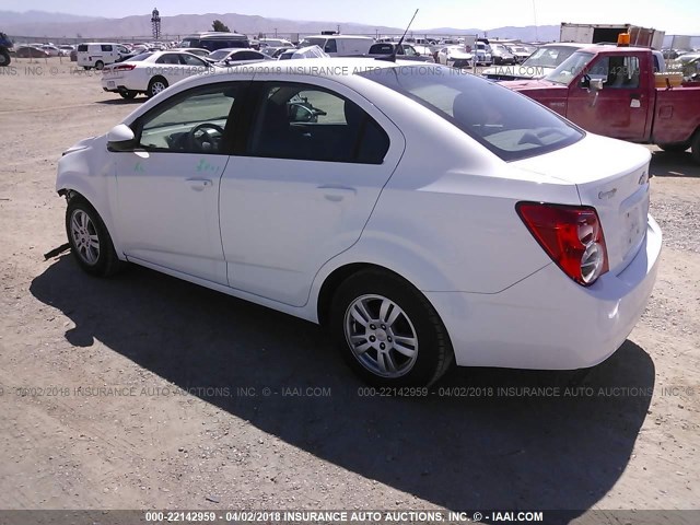 1G1JA5SHXC4135607 - 2012 CHEVROLET SONIC LS 白色 照片 3