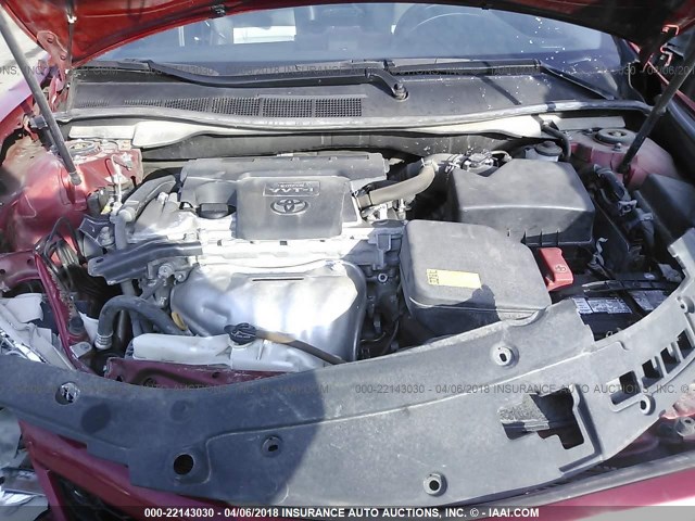 4T1BF1FK8DU675434 - 2013 TOYOTA CAMRY L/SE/LE/XLE 红色 照片 10