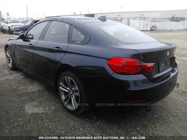 WBA4A5C54FD410897 - 2015 BMW 428 I/GRAN COUPE BLUE photo 3