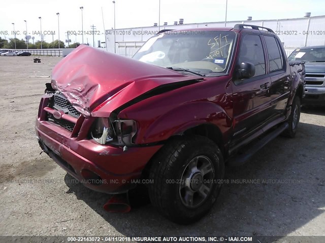 1FMZU67K24UC22443 - 2004 FORD EXPLORER SPORT TR  RED photo 2