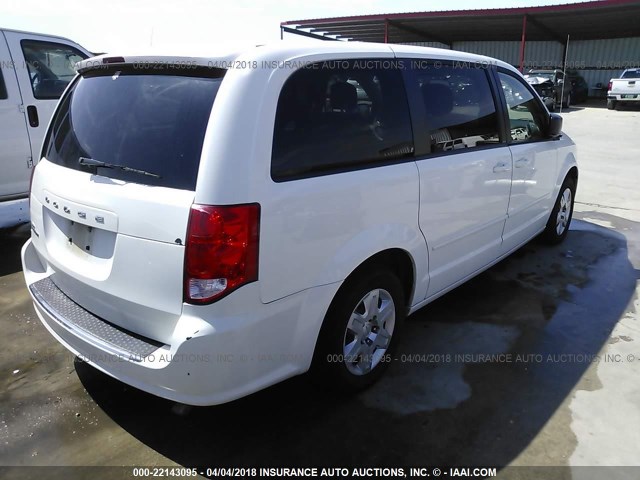 2D4RN4DG1BR602618 - 2011 DODGE GRAND CARAVAN EXPRESS WHITE photo 4