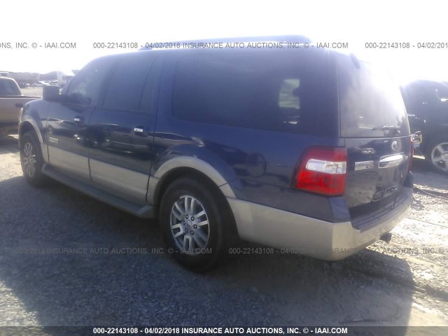 1FMFK17517LA55962 - 2007 FORD EXPEDITION EL EDDIE BAUER Navy photo 3