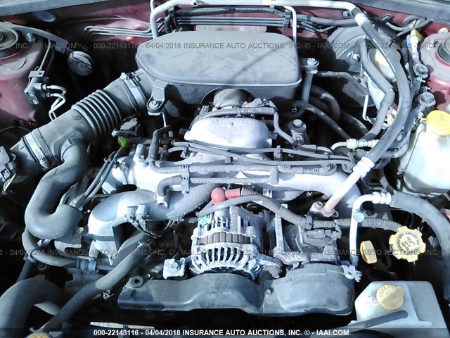 JF1SG65615H714061 - 2005 SUBARU FORESTER 2.5XS Қызыл фото 10