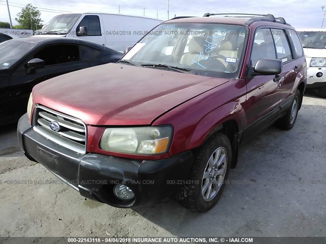JF1SG65615H714061 - 2005 SUBARU FORESTER 2.5XS Қызыл фото 2