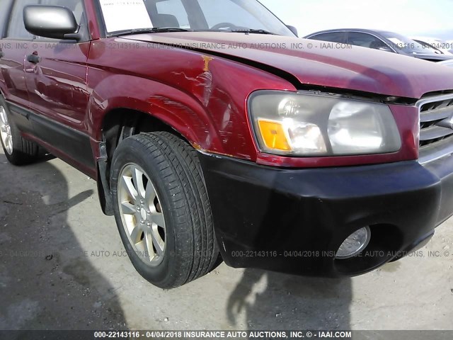 JF1SG65615H714061 - 2005 SUBARU FORESTER 2.5XS Қызыл фото 6