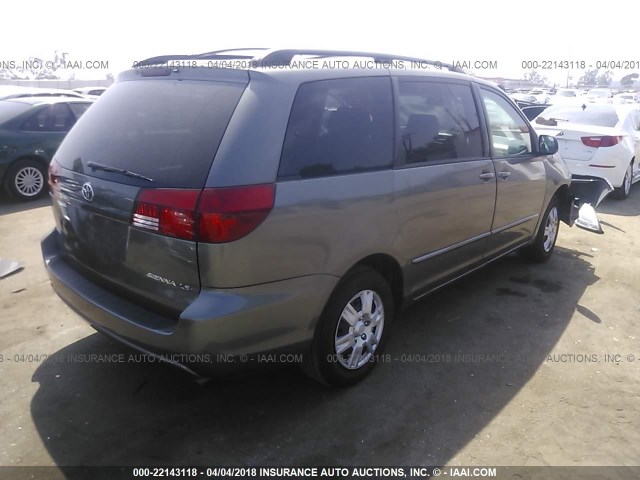 5TDZA23C75S340742 - 2005 TOYOTA SIENNA CE/LE GRAY photo 4