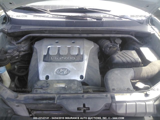 KM8JN12D85U137159 - 2005 HYUNDAI TUCSON GLS/LX GREEN photo 10