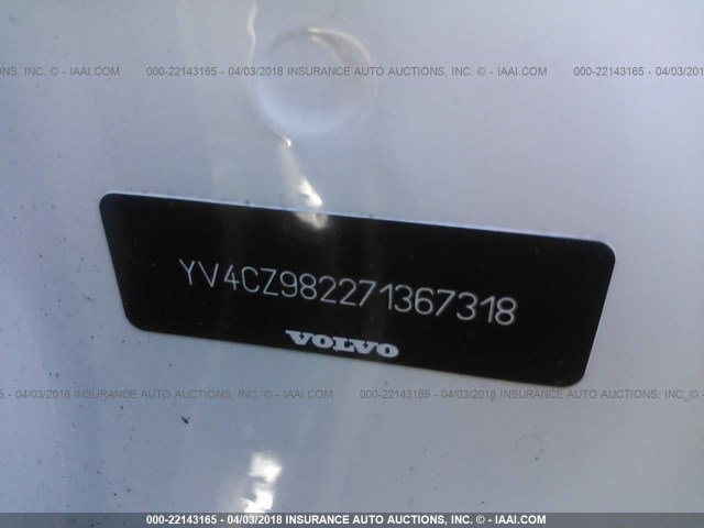 YV4CZ982271367318 - 2007 VOLVO XC90 3.2 WHITE photo 9