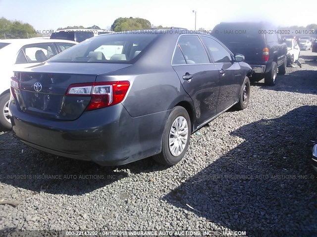 4T1BF1FKXDU228779 - 2013 TOYOTA CAMRY L/SE/LE/XLE GRAY photo 4