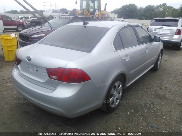 KNAGE228495339002 - 2009 KIA OPTIMA LX/EX SILVER photo 4