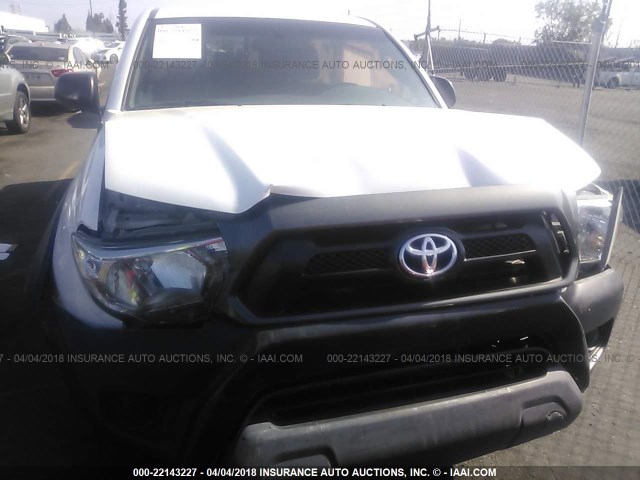 5TFJX4CNXFX056364 - 2015 TOYOTA TACOMA DOUBLE CAB WHITE photo 6