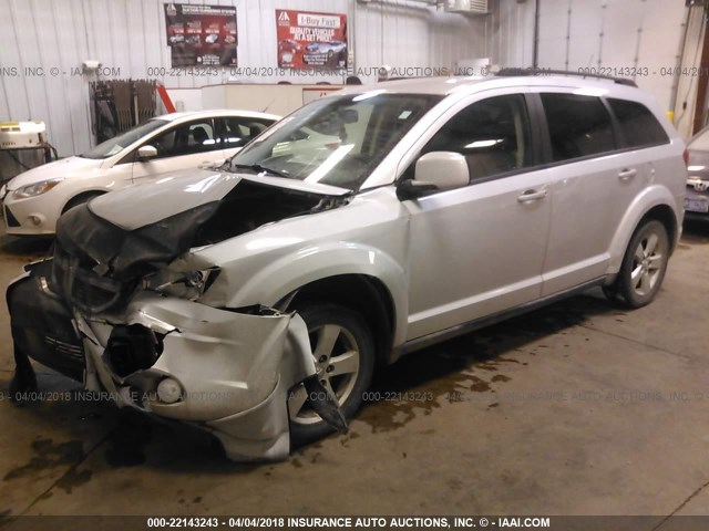 3D4PG5FVXAT110264 - 2010 DODGE JOURNEY SXT SILVER photo 2