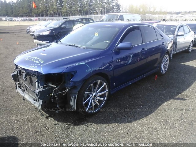 4T1BK46K37U004643 - 2007 TOYOTA CAMRY NEW GENERAT LE/XLE/SE BLUE photo 2