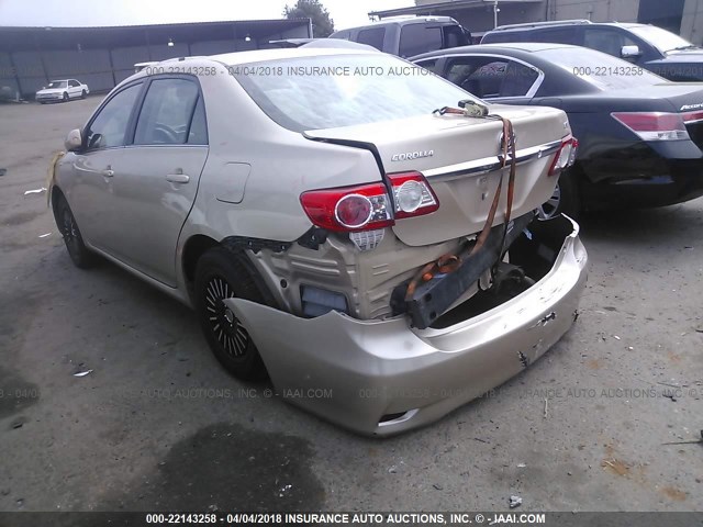 5YFBU4EE8DP155285 - 2013 TOYOTA COROLLA S/LE ოქროსფერი ფოტო 3