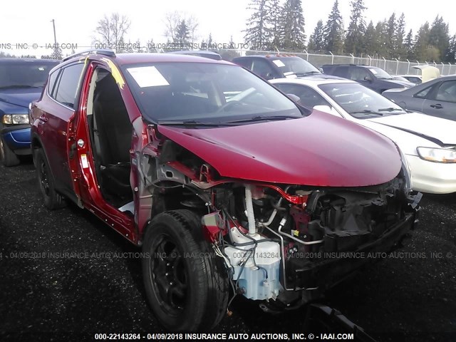 JTMBFREV5FD116554 - 2015 TOYOTA RAV4 LE RED photo 1