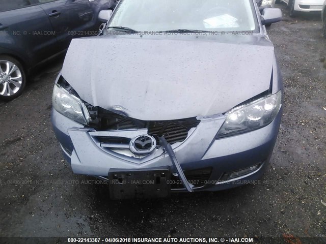 JM1BK324X71750482 - 2007 MAZDA 3 S GRAY photo 6