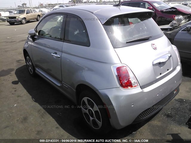 3C3CFFGE5GT184109 - 2016 FIAT 500 ELECTRIC GRAY photo 3