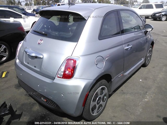 3C3CFFGE5GT184109 - 2016 FIAT 500 ELECTRIC GRAY photo 4