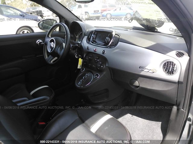 3C3CFFGE5GT184109 - 2016 FIAT 500 ELECTRIC GRAY photo 5