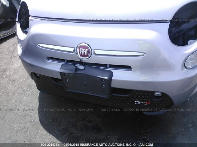 3C3CFFGE5GT184109 - 2016 FIAT 500 ELECTRIC GRAY photo 6