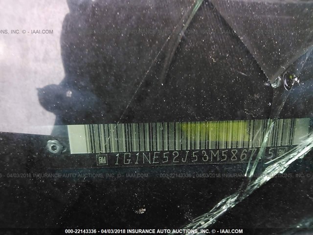 1G1NE52J53M586775 - 2003 CHEVROLET MALIBU LS ტალღისფერი ფოტო 9