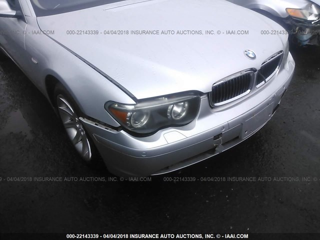 WBAGL63473DP62632 - 2003 BMW 745 I SILVER photo 6