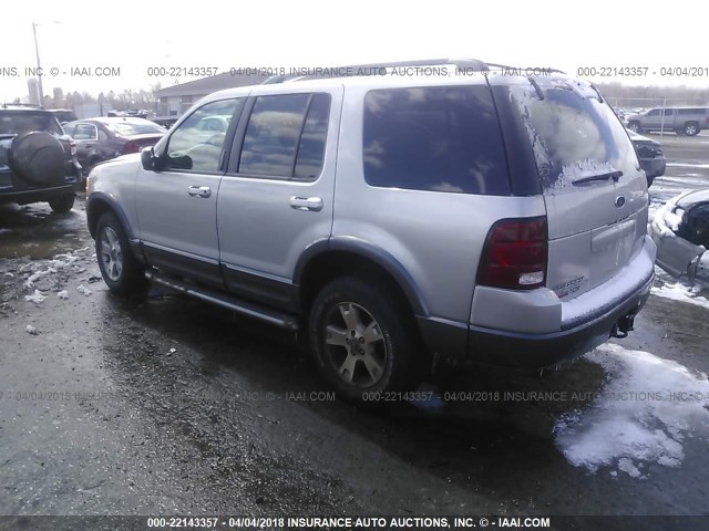 1FMZU73K73ZA60838 - 2003 FORD EXPLORER XLT/XLT SPORT/NBX SILVER photo 3