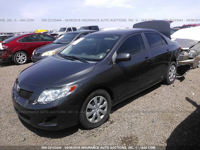 JTDBU4EE0AJ085393 - 2010 TOYOTA COROLLA S/LE/XLE GRAY photo 2