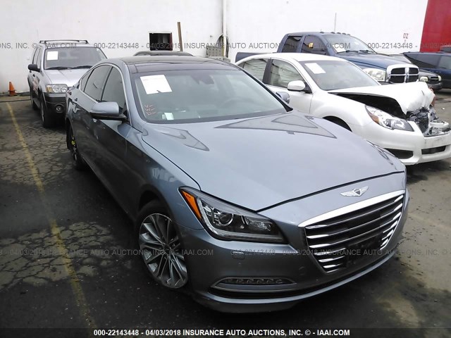 KMHGN4JE7HU170468 - 2017 GENESIS G80 PREMIUM/ULTIMATE Light Blue photo 6