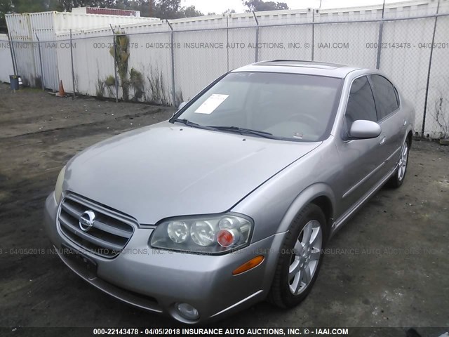 JN1DA31D02T454626 - 2002 NISSAN MAXIMA GLE/GXE/SE GRAY photo 2