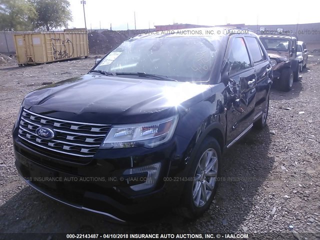 1FM5K7F8XHGD96992 - 2017 FORD EXPLORER LIMITED შავი ფოტო 6