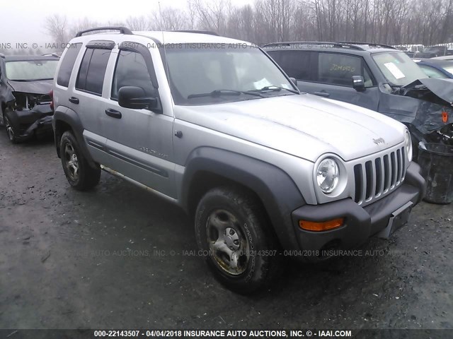 1J4GL48K32W343513 - 2002 JEEP LIBERTY SPORT SILVER photo 1