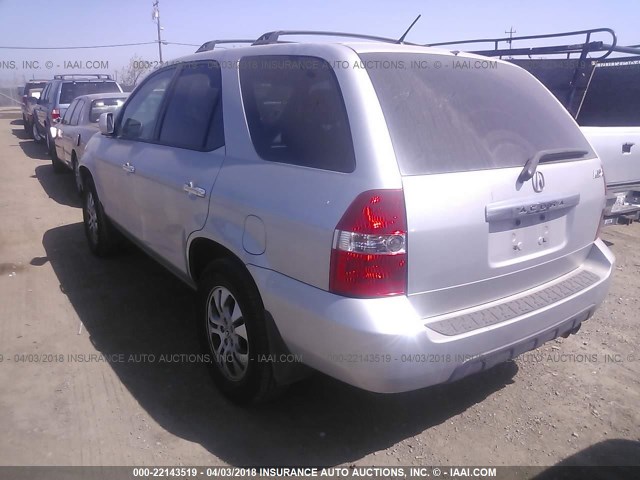 2HNYD18753H555471 - 2003 ACURA MDX TOURING SILVER photo 3