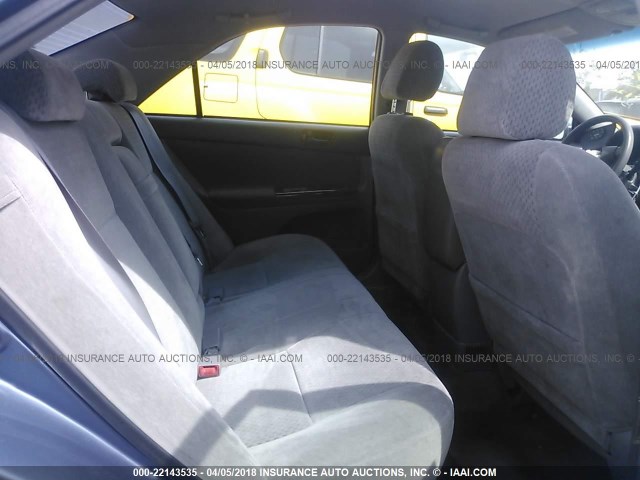 4T1BE32K43U735101 - 2003 TOYOTA CAMRY LE/XLE/SE BLUE photo 8