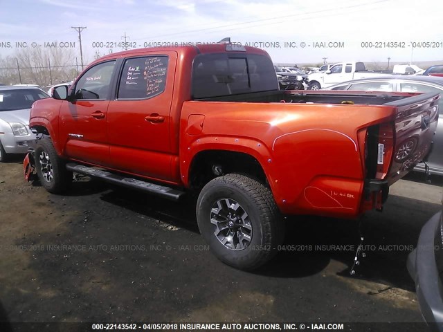 3TMCZ5AN5HM120816 - 2017 TOYOTA TACOMA DBL CAB/SR/TRDSPT/OR/PRO ORANGE photo 3