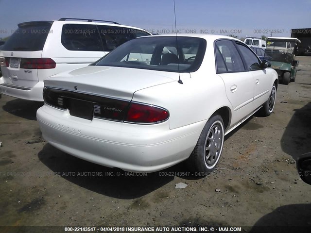 2G4WS52J151116385 - 2005 BUICK CENTURY CUSTOM WHITE photo 4