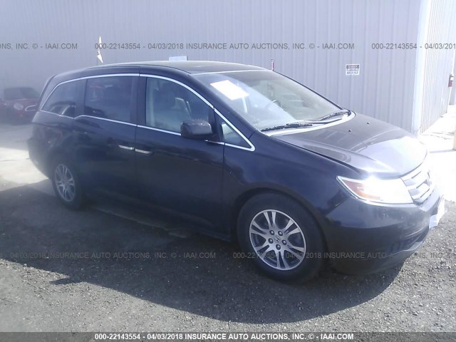 5FNRL5H60CB075856 - 2012 HONDA ODYSSEY EXL შავი ფოტო 1