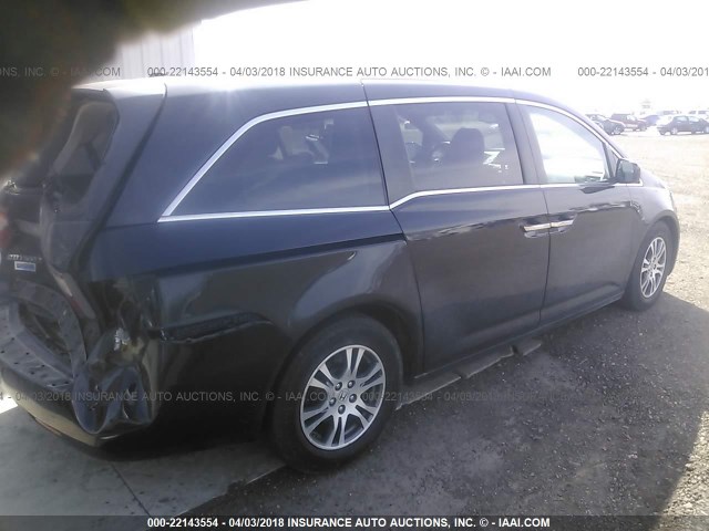 5FNRL5H60CB075856 - 2012 HONDA ODYSSEY EXL შავი ფოტო 4