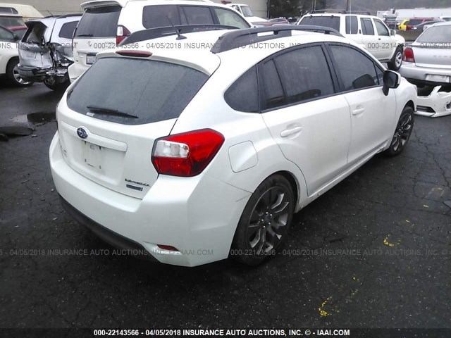 JF1GPAL62E8336988 - 2014 SUBARU IMPREZA SPORT PREMIUM WHITE photo 4