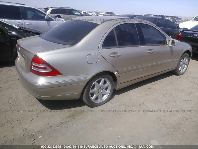 WDBRF64J61F069400 - 2001 MERCEDES-BENZ C 320 GOLD photo 4