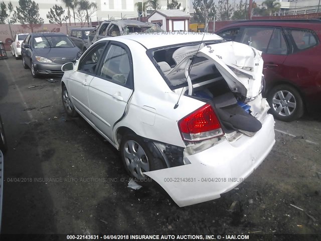 KNAFE122X75449079 - 2007 KIA SPECTRA EX/LX WHITE photo 3