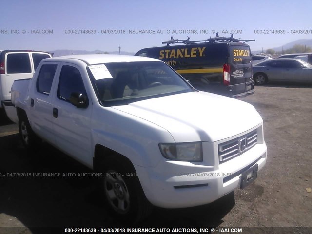 2HJYK16226H573283 - 2006 HONDA RIDGELINE RT WHITE photo 1