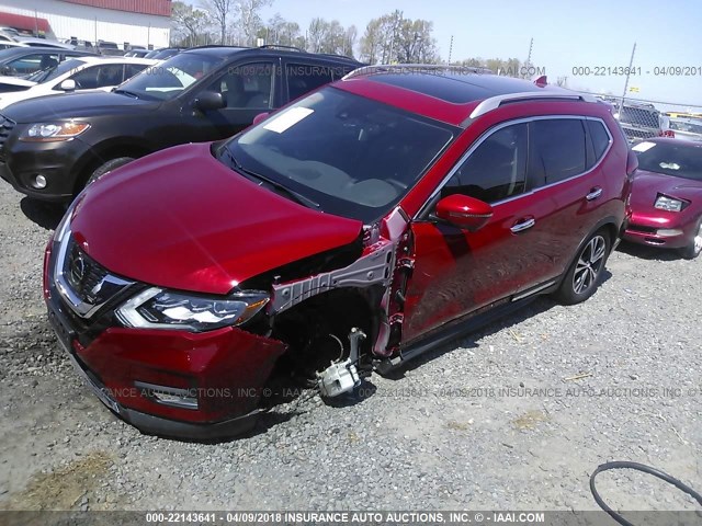 JN8AT2MT2HW390091 - 2017 NISSAN ROGUE S/SL/SV RED photo 2