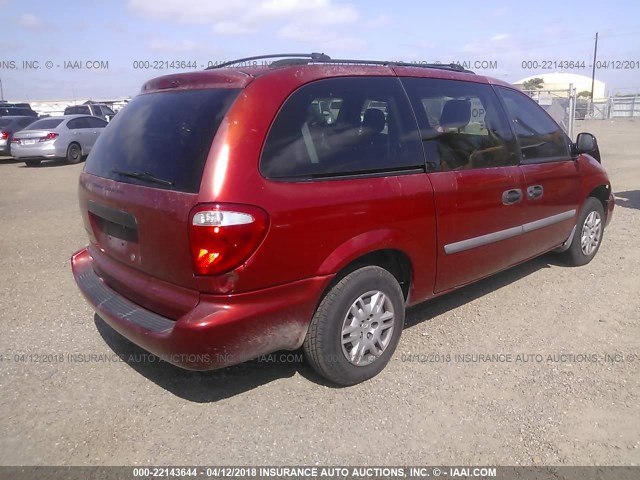 1D4GP24RX7B136975 - 2007 DODGE GRAND CARAVAN SE MAROON photo 4