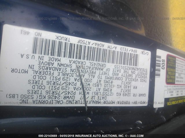 5TEUU42N68Z531155 - 2008 TOYOTA TACOMA ACCESS CAB Blau Foto 9