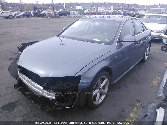 WAUEFAFL9CA111668 - 2012 AUDI A4 PREMIUM PLUS GRAY photo 2